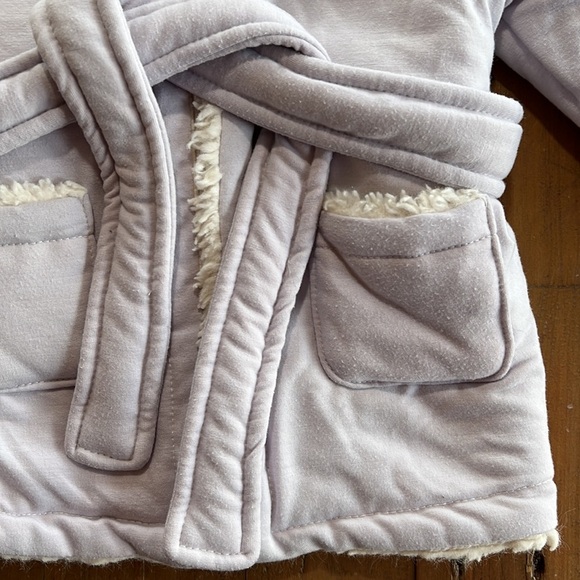 Restoration hardware baby luxe sherpa lilac bath robe - Picture 2 of 6